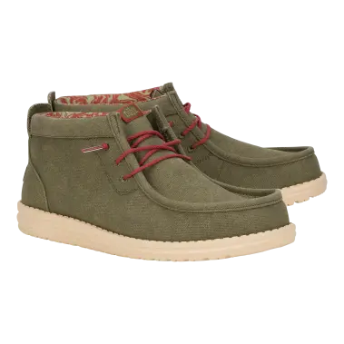 Hey Dude Wally Mid Waxed Canvas Men's - Browns Shoe Fit Company